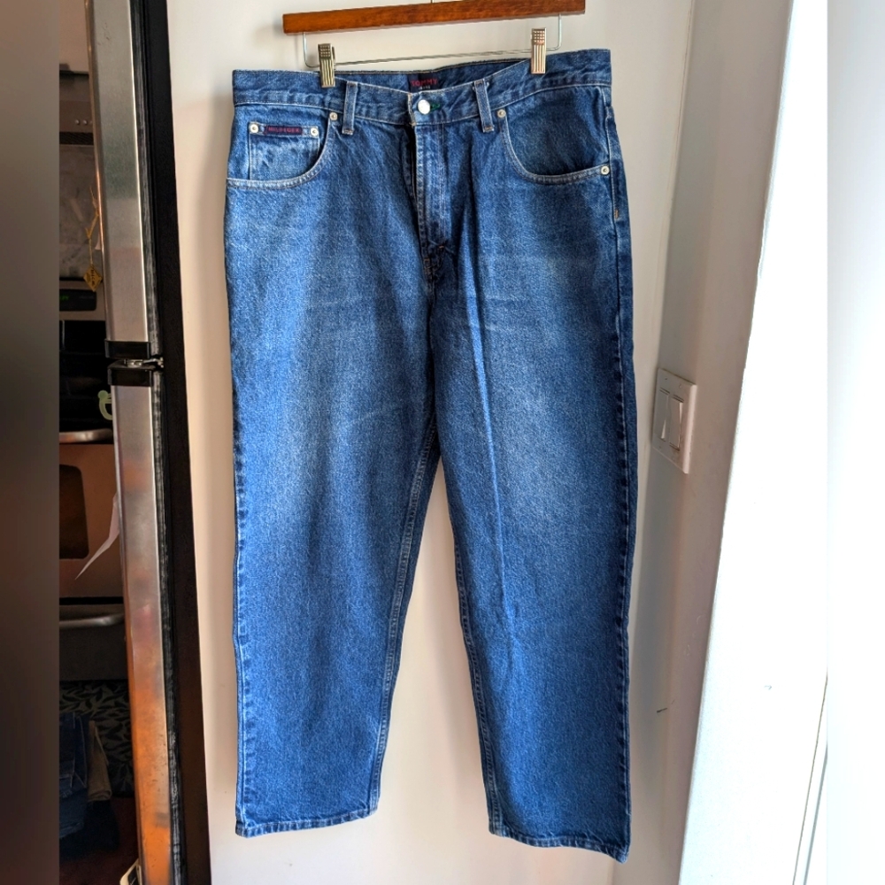 Vintage Tommy Hilfiger Freedom Jeans Size 36  Y2K 90s Relaxed Baggy Medium Blue